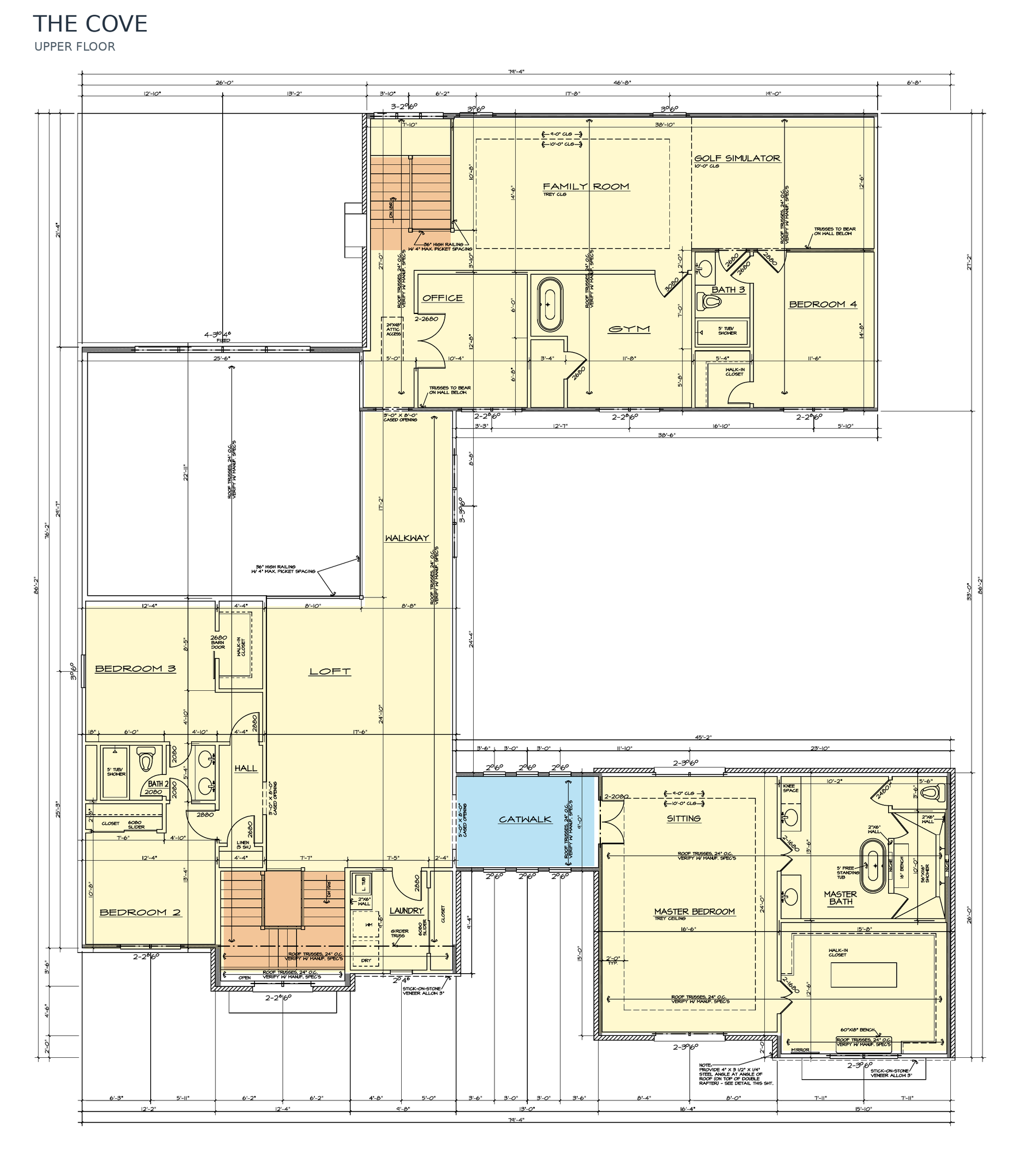 The Cove upper level floor plan