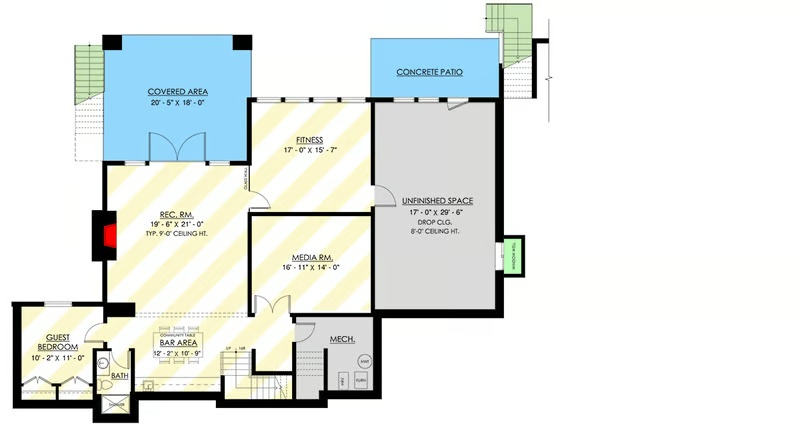 The Habor Optionally Finished Walkout Basement Foundation